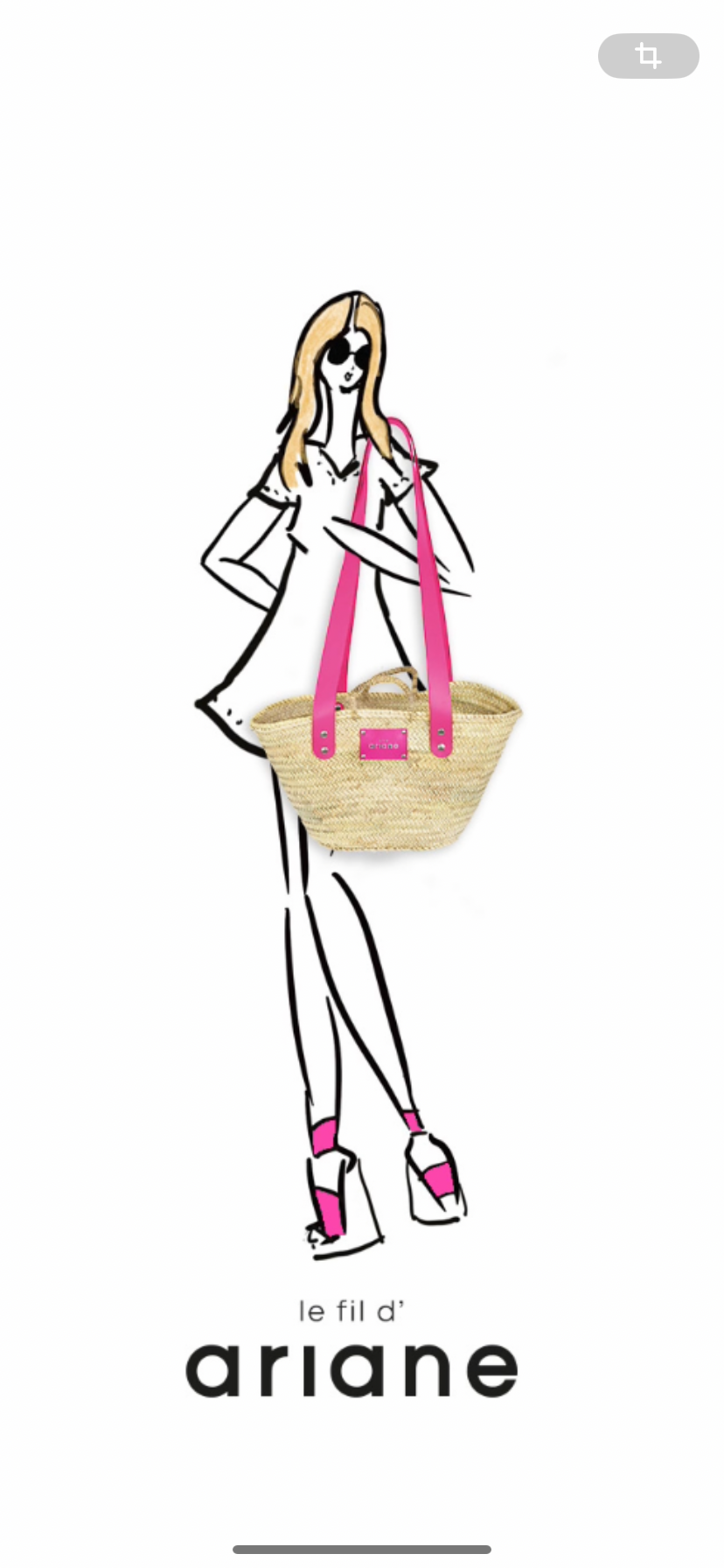 Panier Le Citadin - Taille M - Anses larges roses