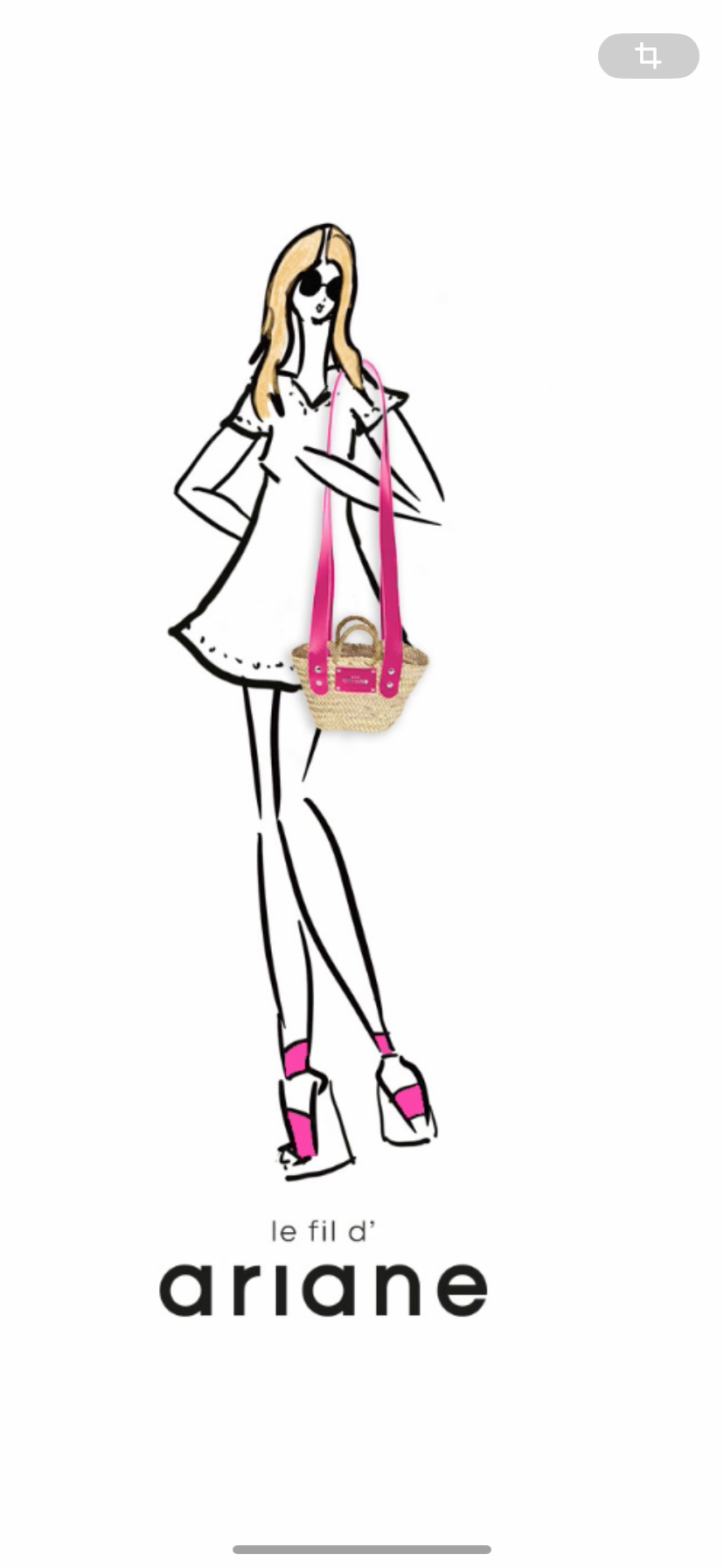 Le mini basket - Size XS - Large pink handles