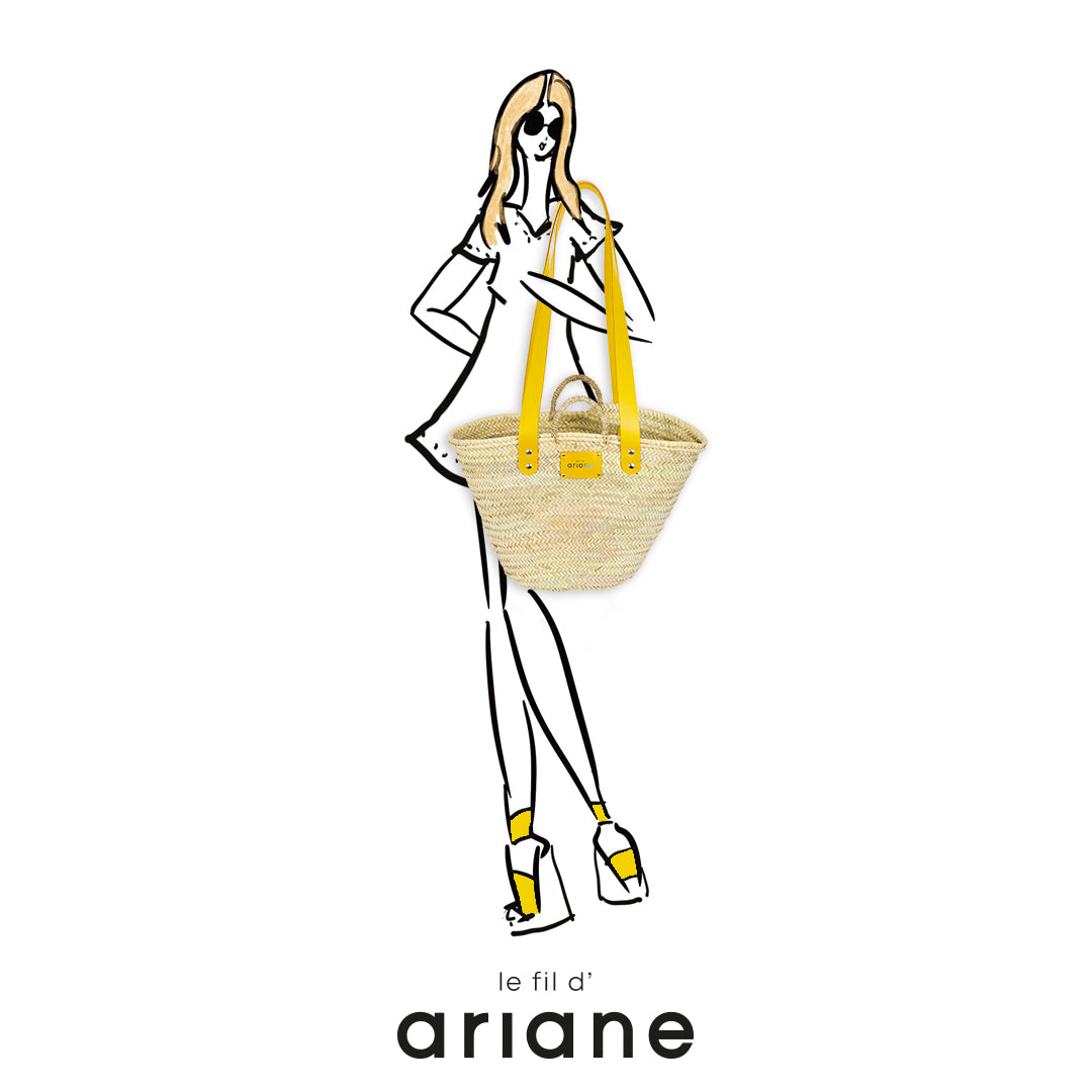 Shopping Basket - Size L - Large yellow handles