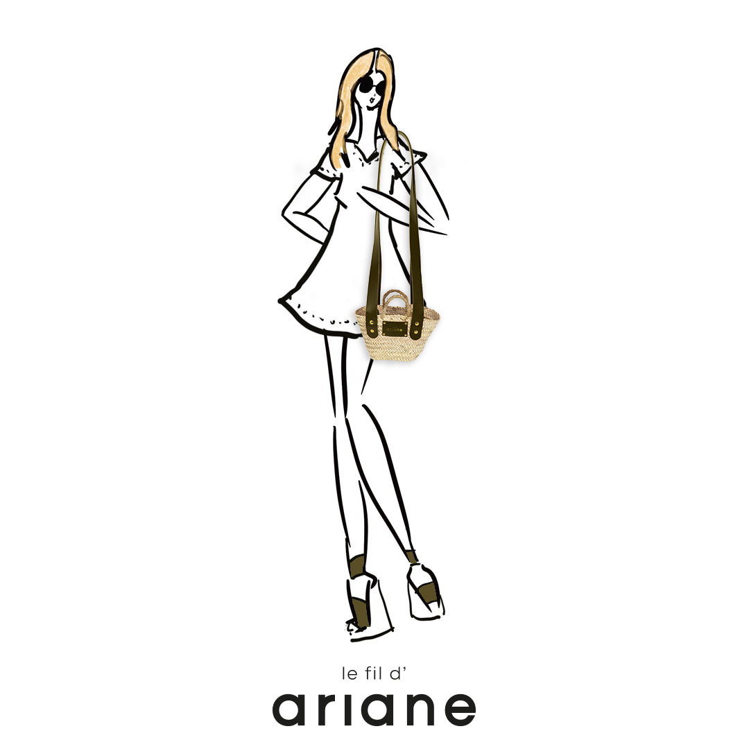 Cesta La mini - Talla XS - Asas anchas caqui