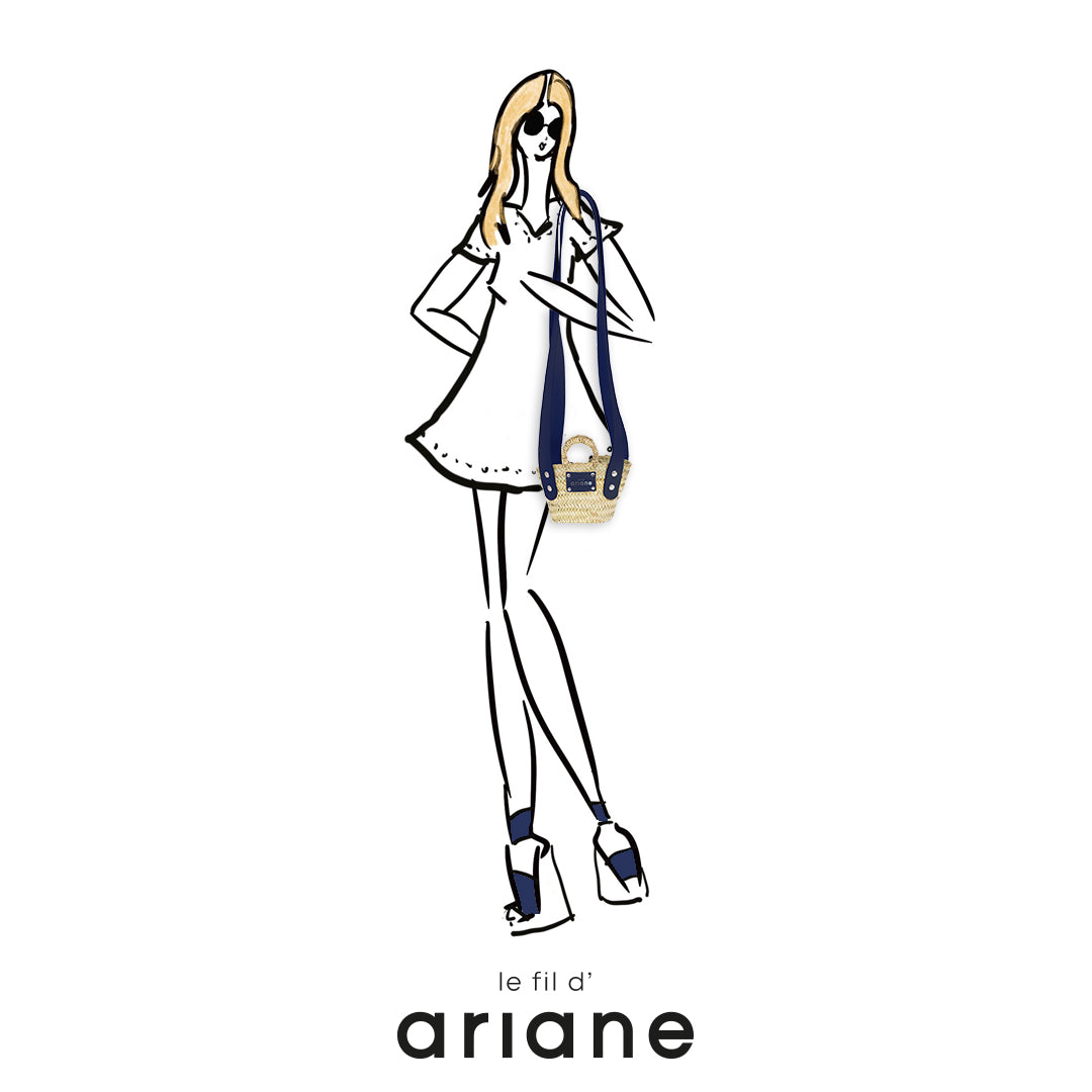 Panier Le riquiqui - Taille XXS - Anses larges bleu marine