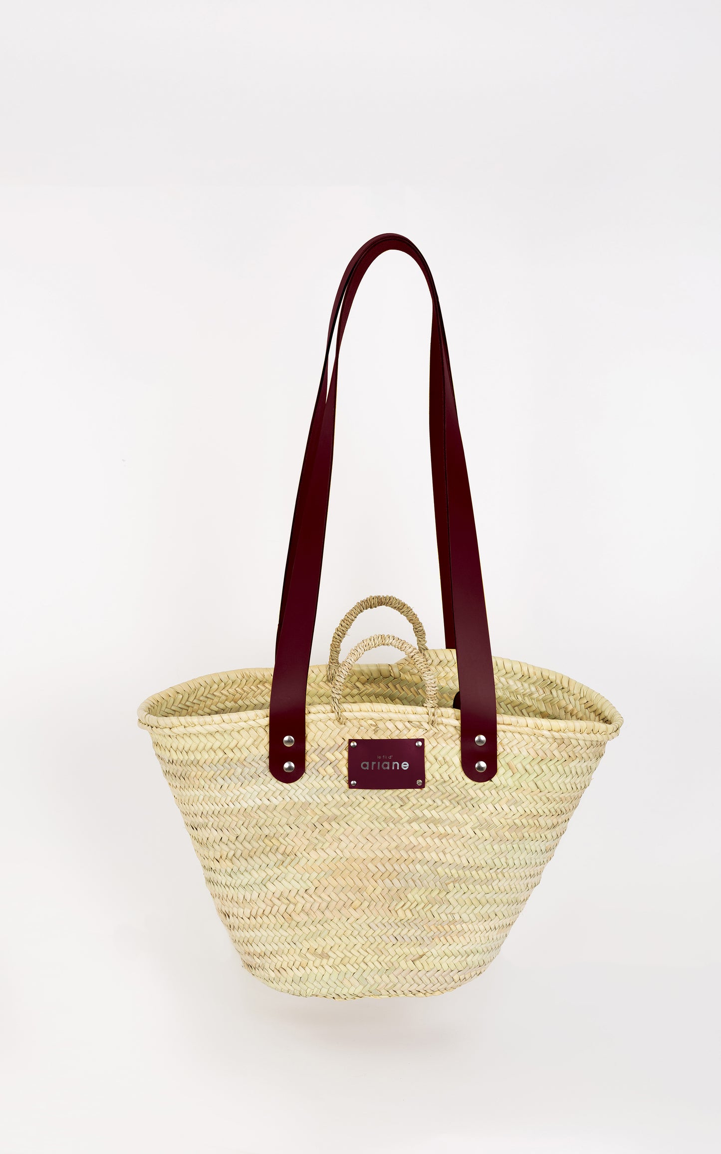 Shopping Basket - Size L - Wide Plum Handles