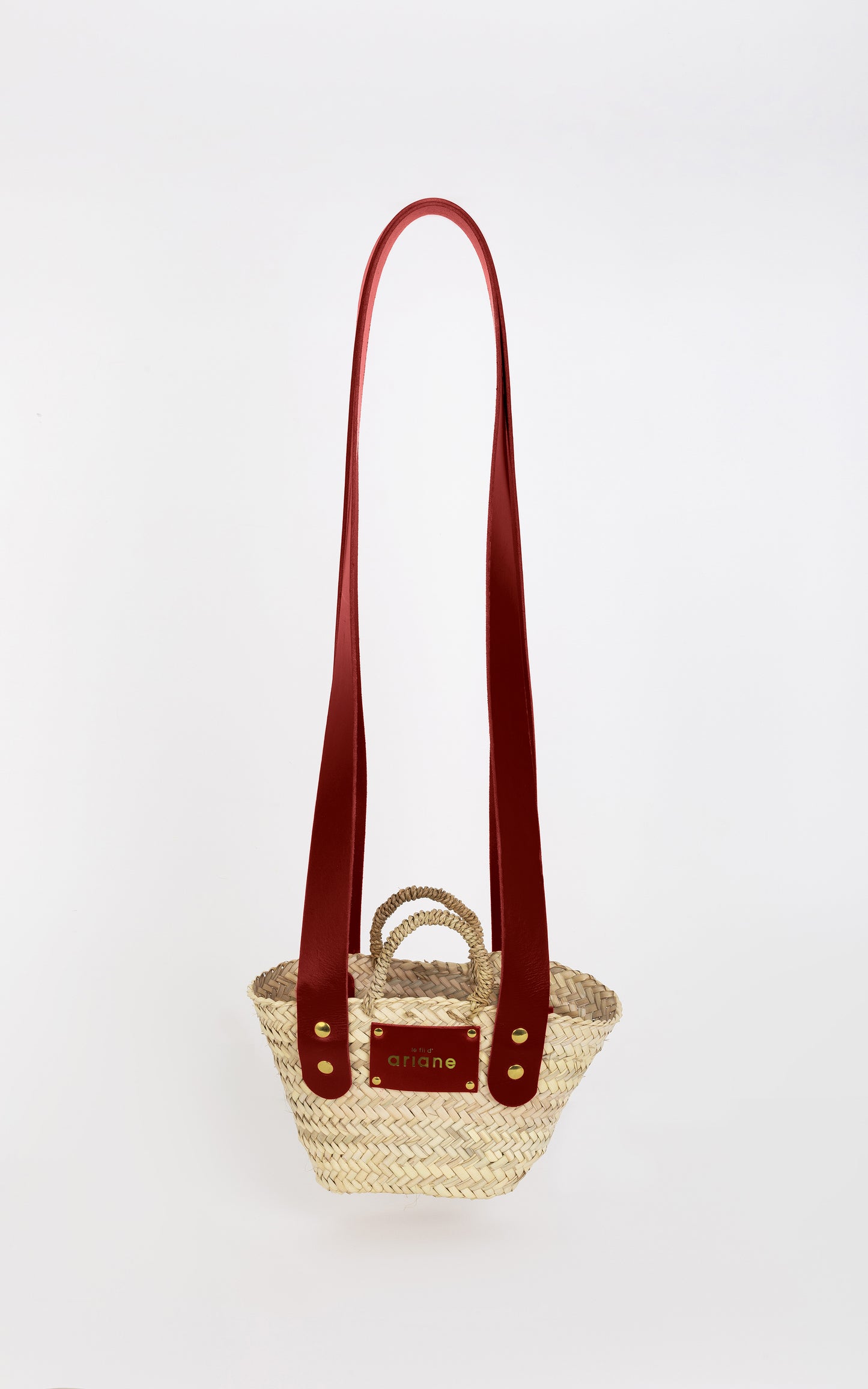 Le mini basket - Size XS - Large burgundy handles