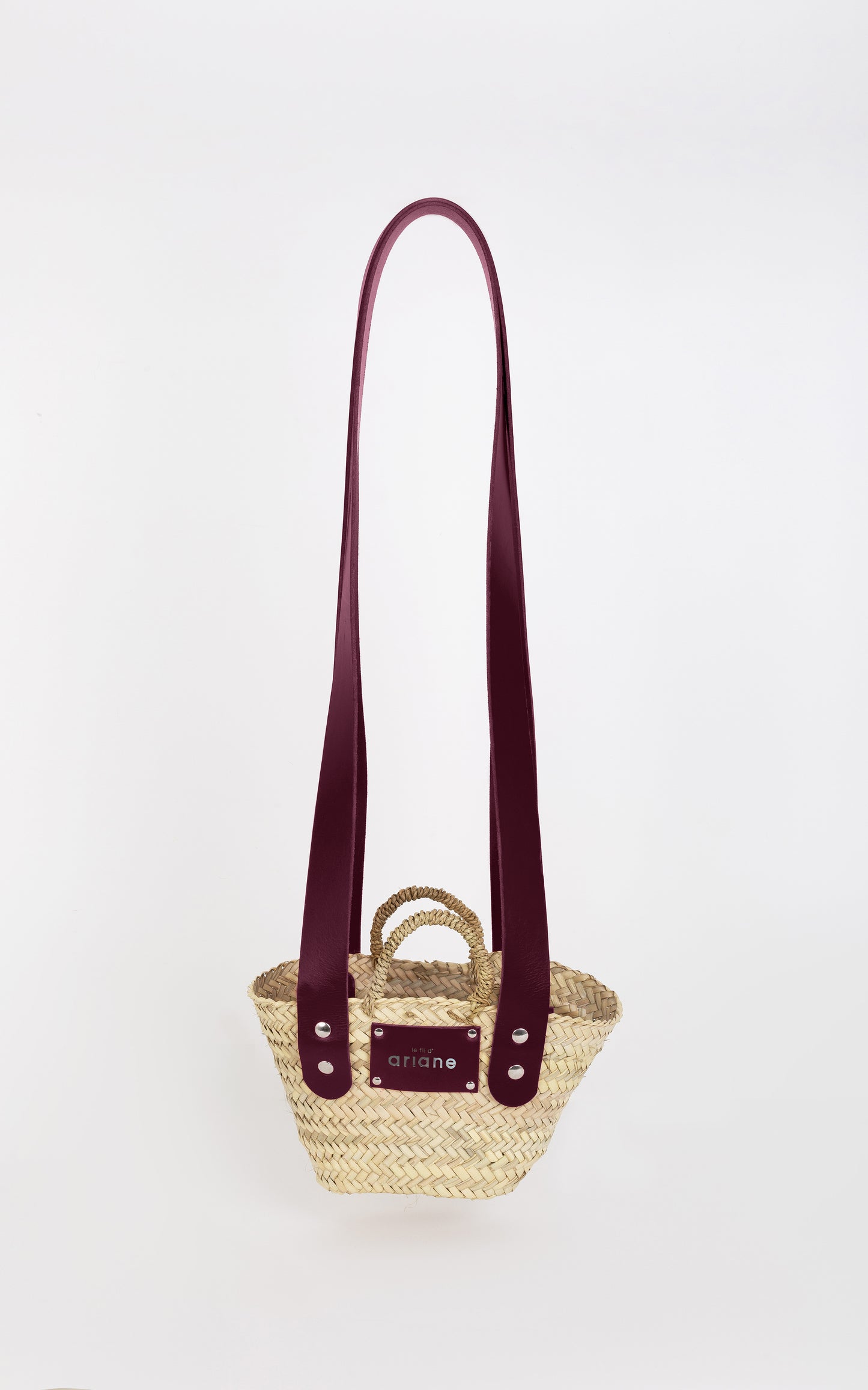 Le mini basket - Size XS - Wide handles Plum