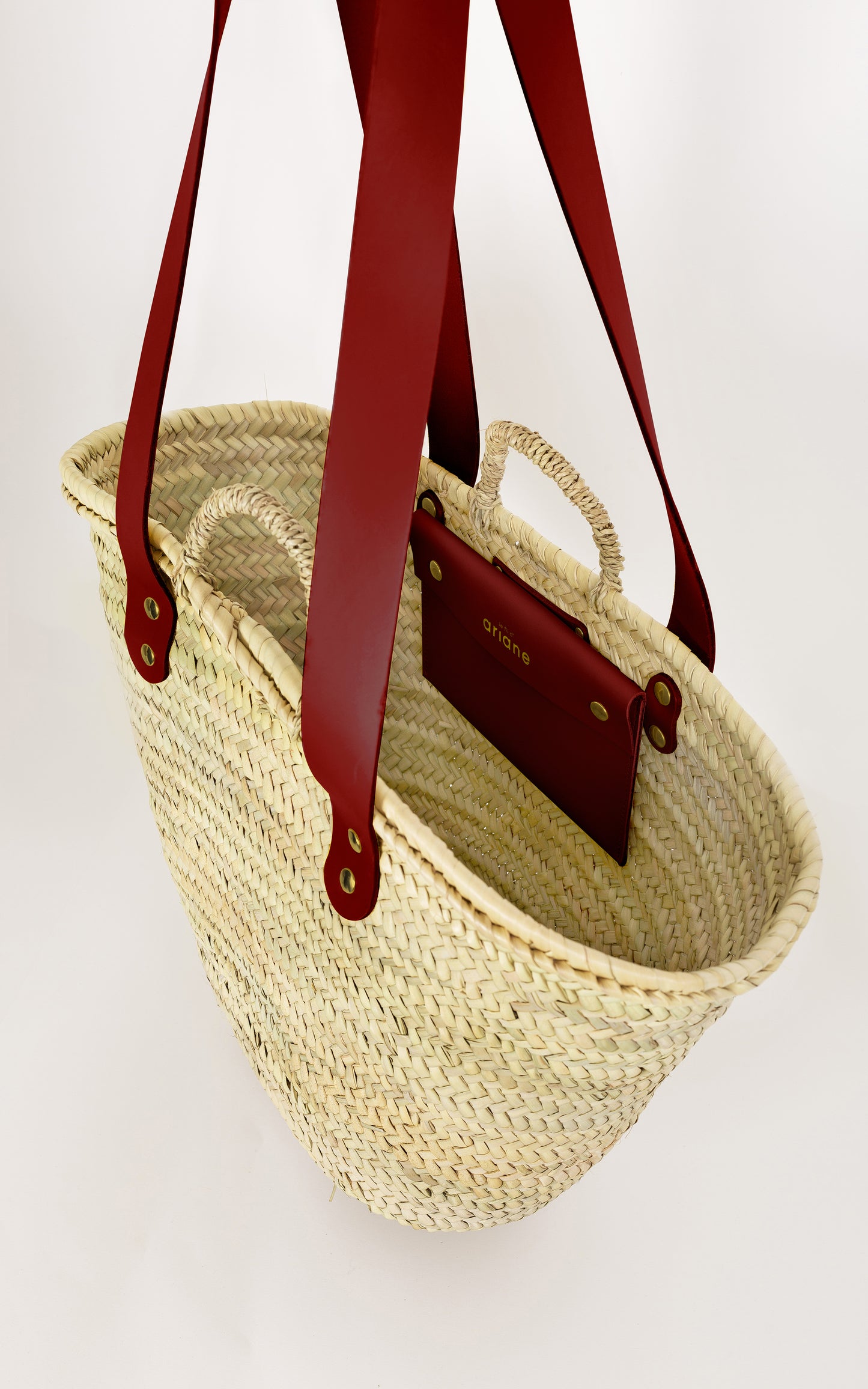 Shopping Basket - Size L - Wide Handles Bordeaux
