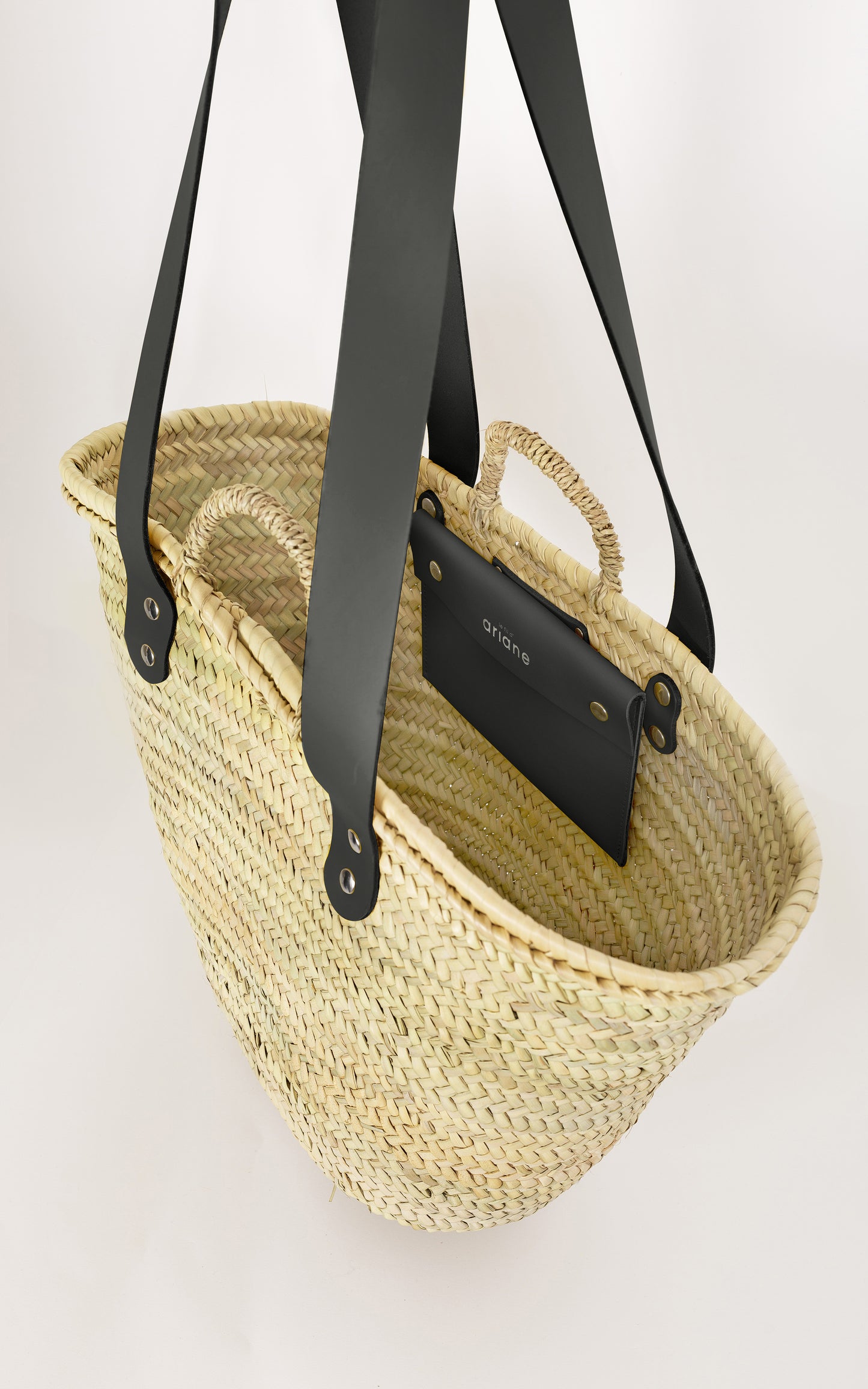 Shopping Basket - Size L - Wide Grey Handles
