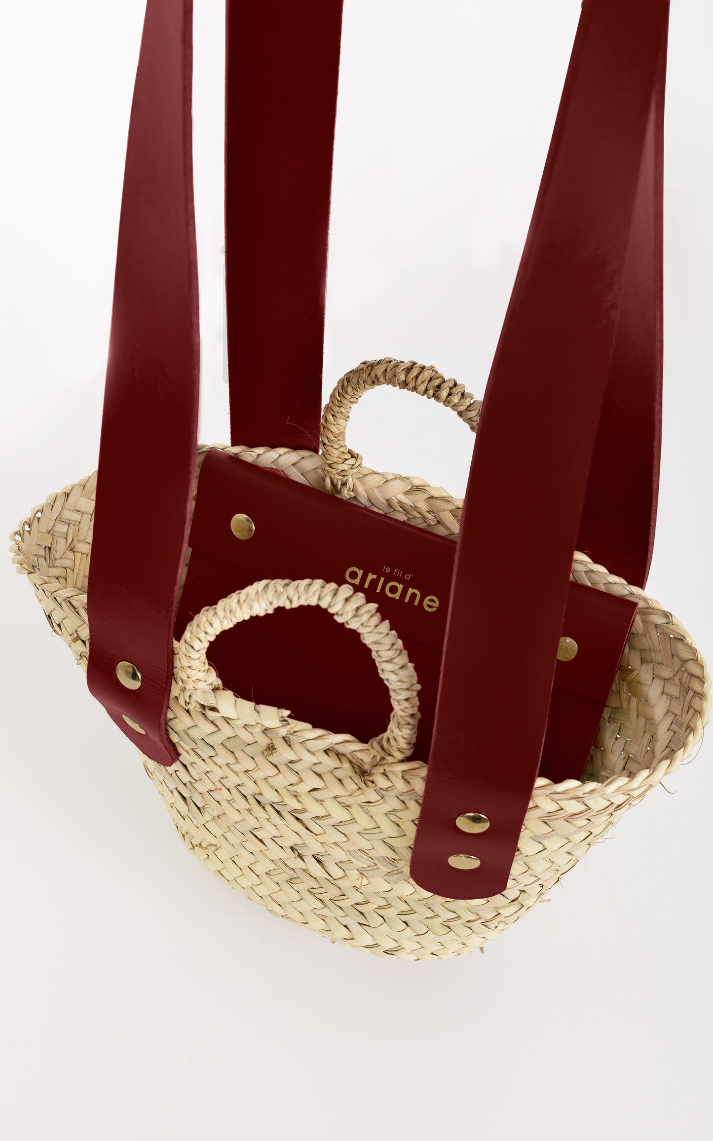 Le mini basket - Size XS - Large burgundy handles