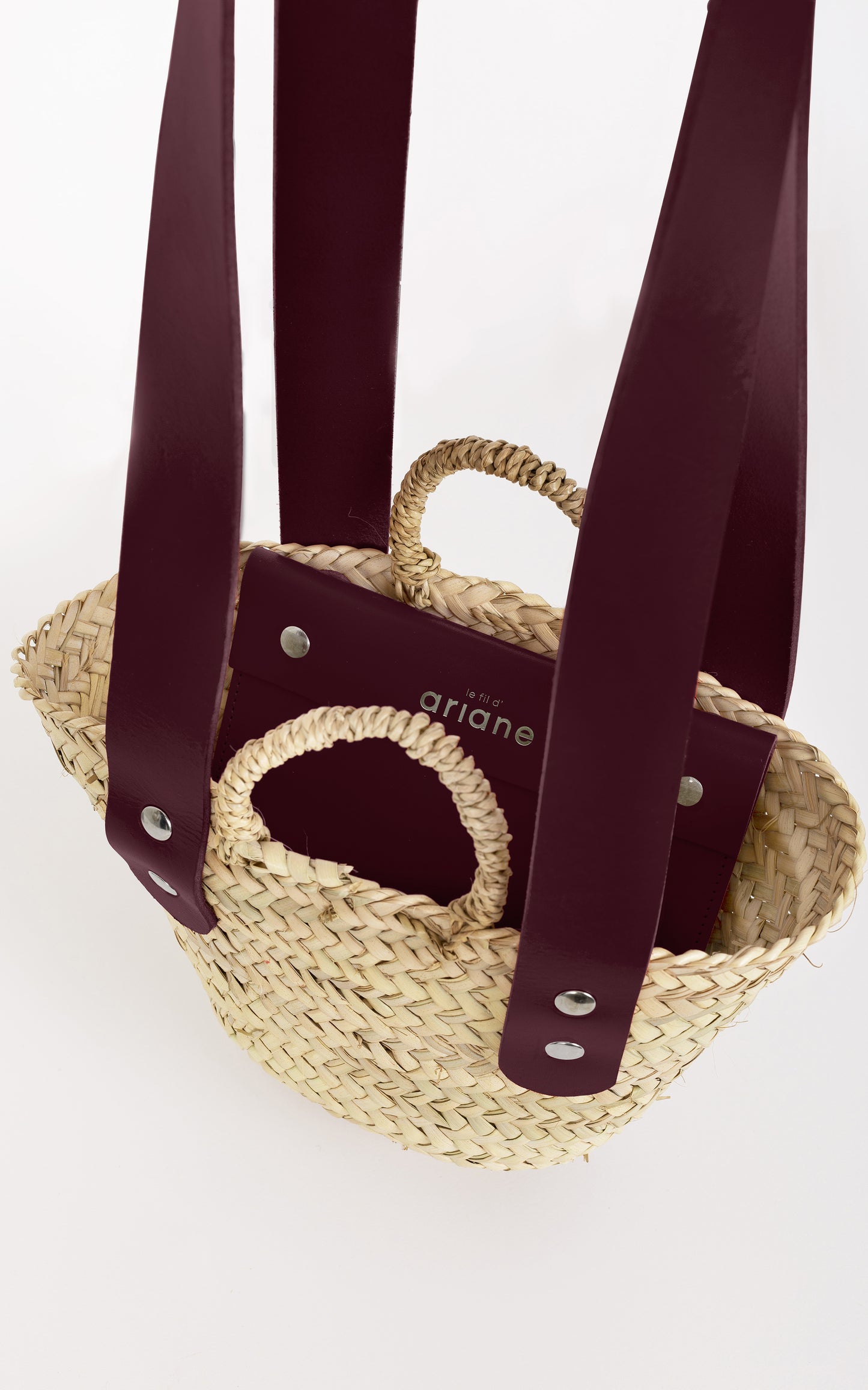 Le mini basket - Size XS - Wide handles Plum