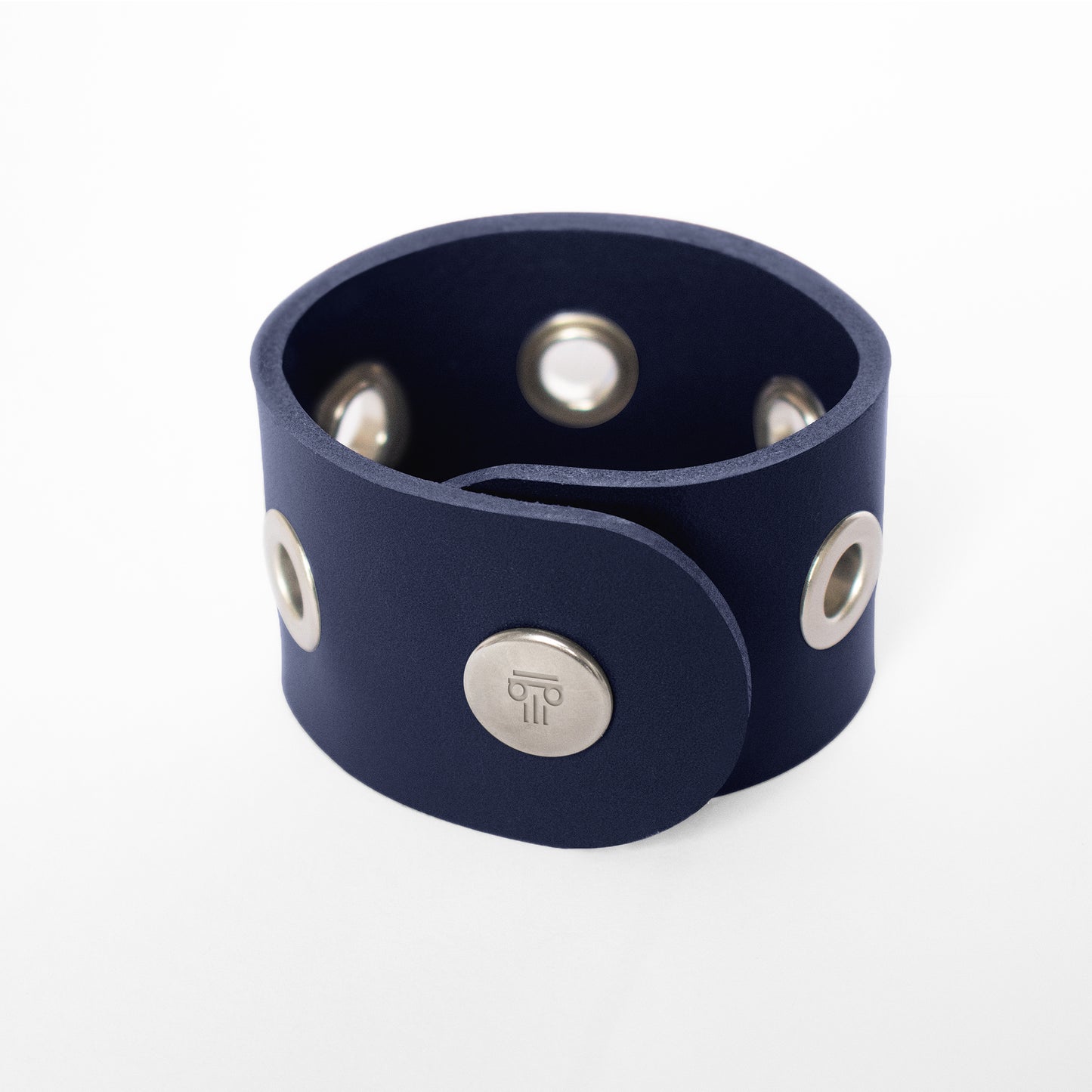 Bracelet THESEE - Taille S/M - Large Bleu marine - Oeillets