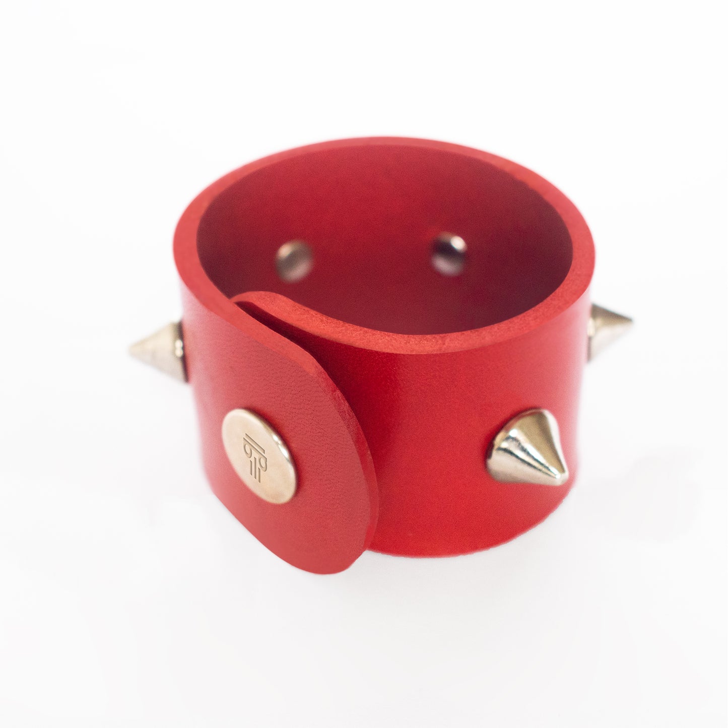 Bracelet THESEE - Taille S/M - Large Rouge - Rock Chic