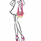 Cesta ESTAS - Talla XS - Asas grandes rosa