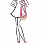 Cesta ESTAS - Talla XXS - Asas grandes rosa