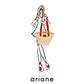 THESEE basket - Size L - Wide summer red handles