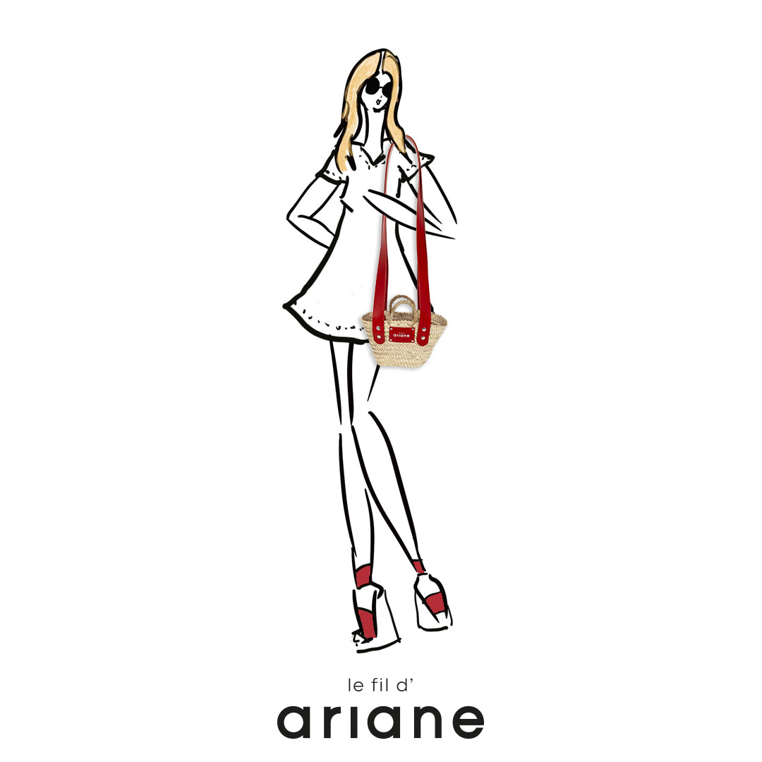 Panier Le mini - Taille XS - Anses larges rouges