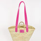Shopping Basket - Size L - Wide pink handles