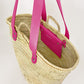Shopping Basket - Size L - Wide pink handles