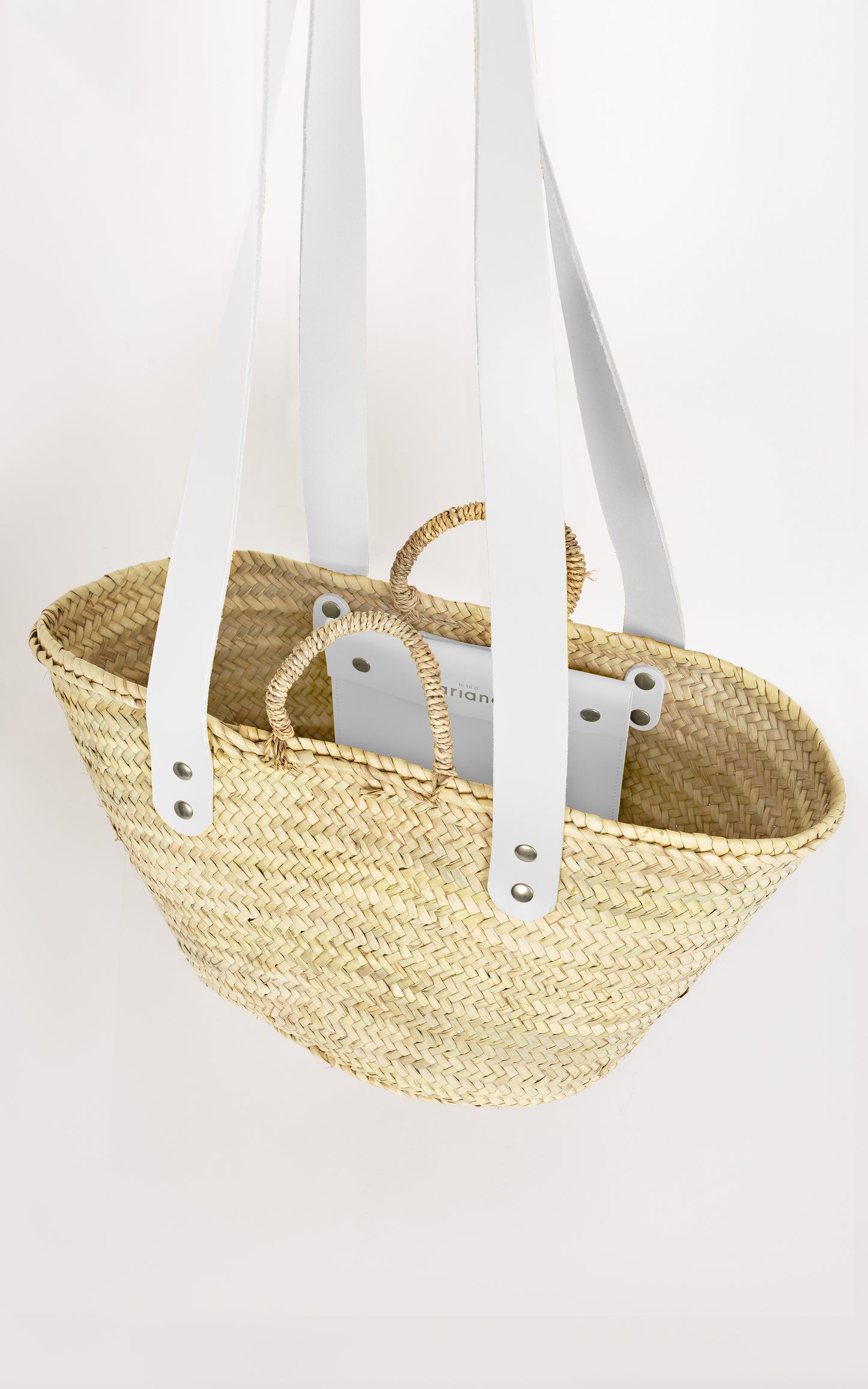Cesta ESTOS - Talla M - Asas anchas blancas