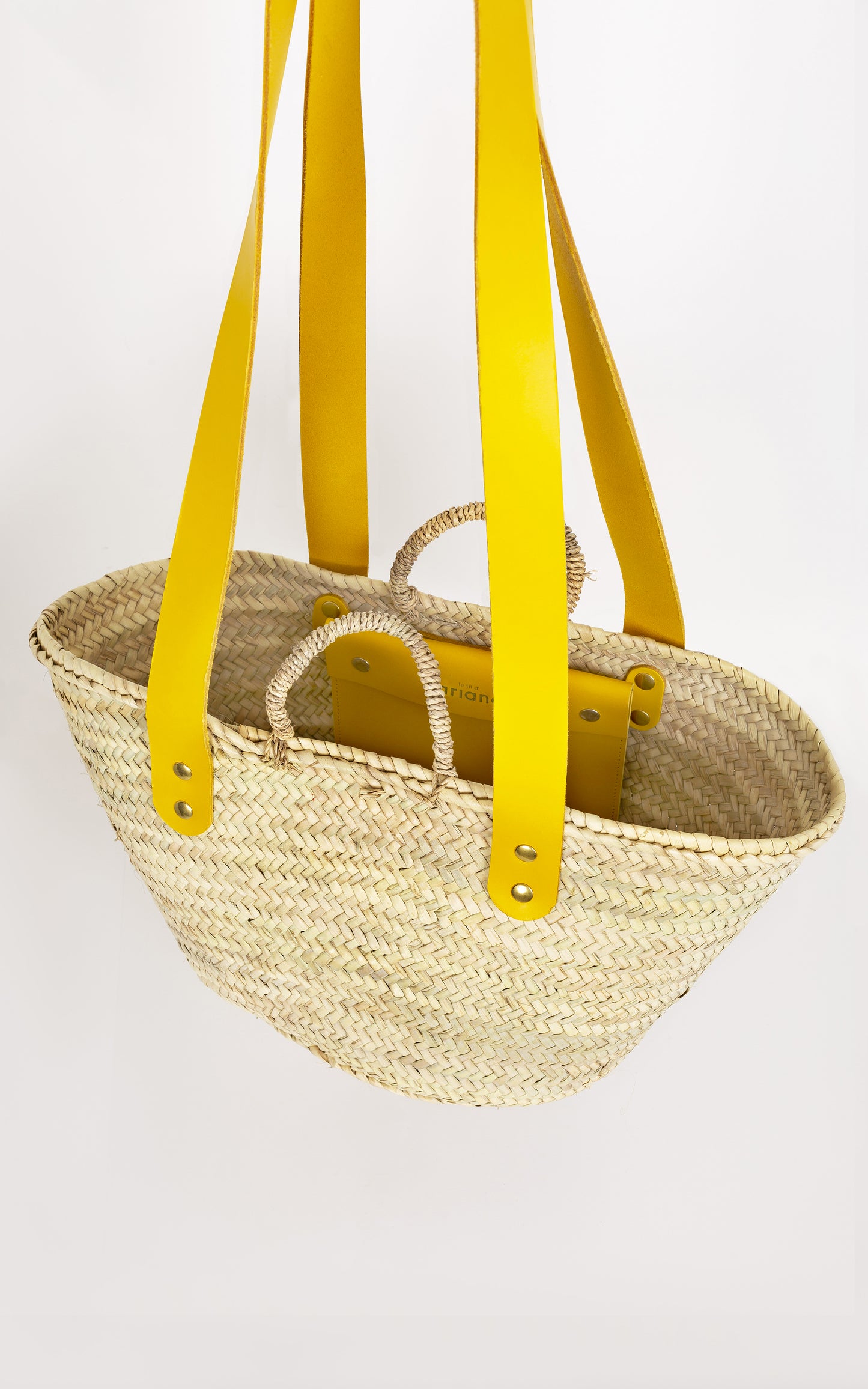 Panier THESEE - Taille M - Anses larges jaunes