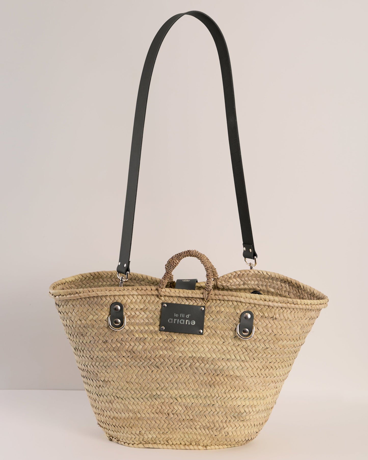 Panier Le shopping - Taille L - Anses larges Grises