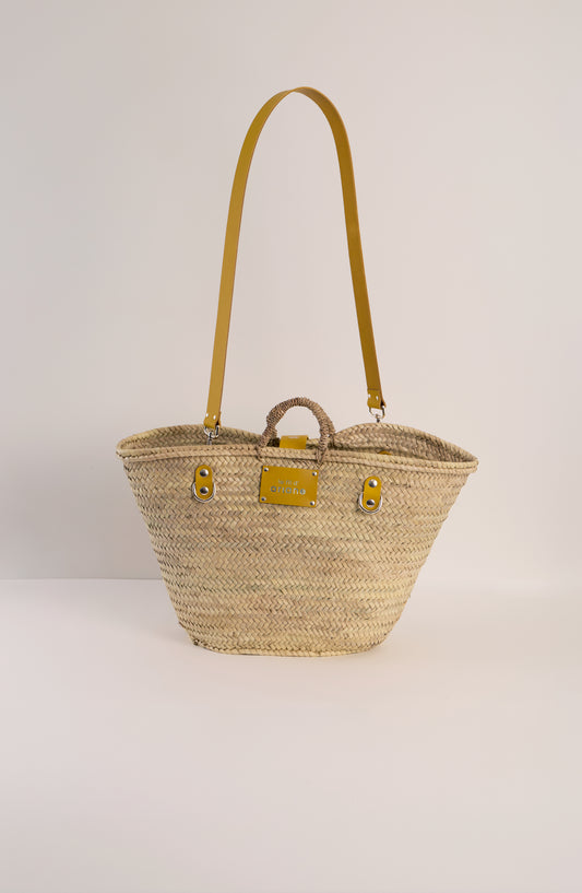 Shopping Basket - Size L - Large yellow handles