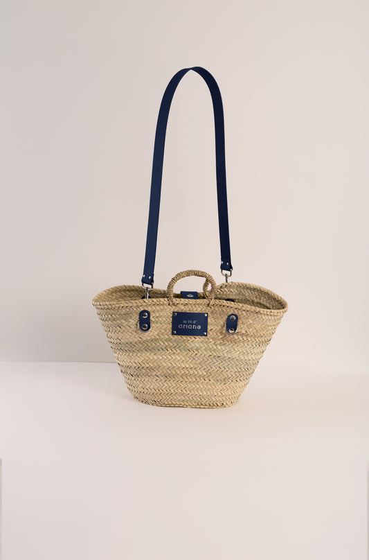 Le Citadin Basket - Size M - Wide navy blue handles