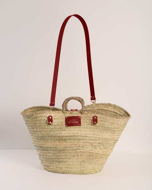 Panier Le 48h - Taille XL - Anses larges Bordeaux