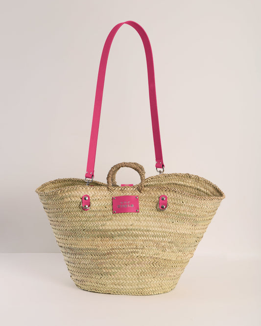 Panier Le 48h - Taille XL - Anses Larges - Roses