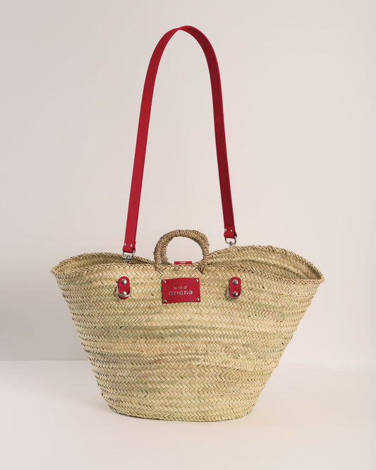 Panier Le 48h - Taille XL - Anses larges Rouges