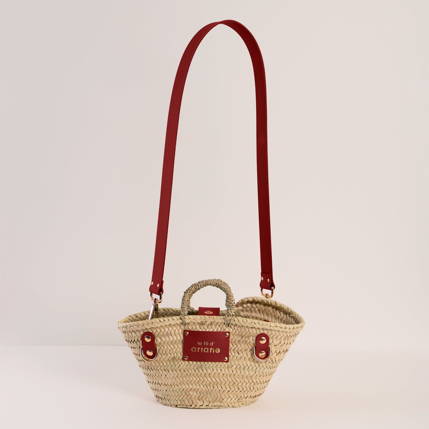 Cesto El mini - Talla XS - Asas anchas burdeos