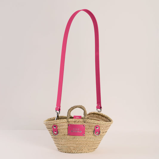 Cesta La mini - Talla XS - Asas anchas rosas