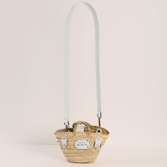 Cesta La diminuta - Talla XXS - Asas anchas blancas