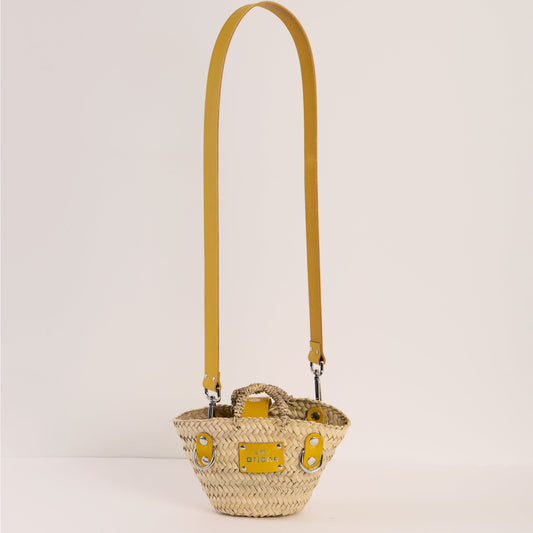 Cesta La pequeñita - Talla XXS - Asas grandes amarillas