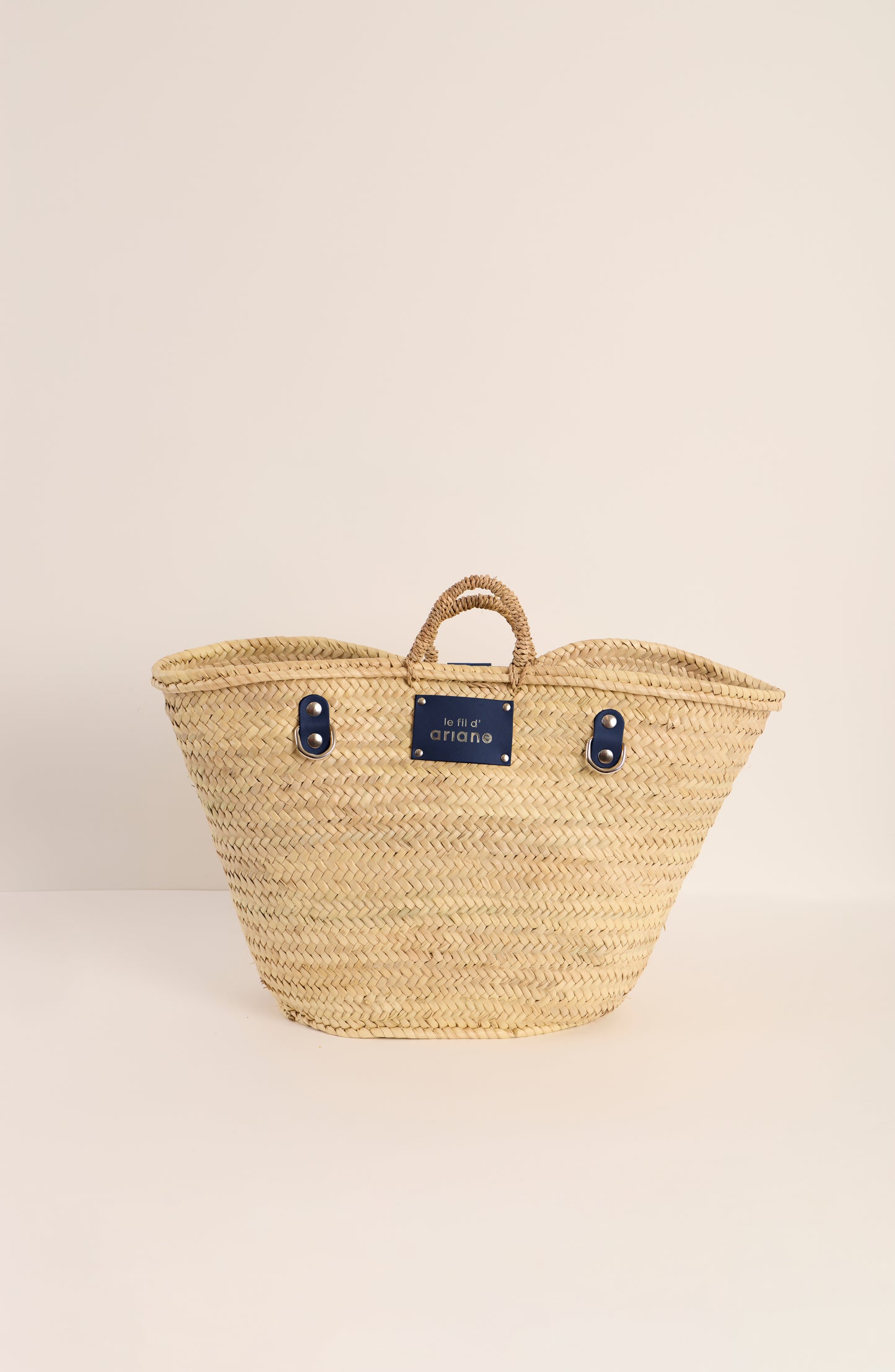 Panier Le shopping - Taille L - Anses larges bleu marine