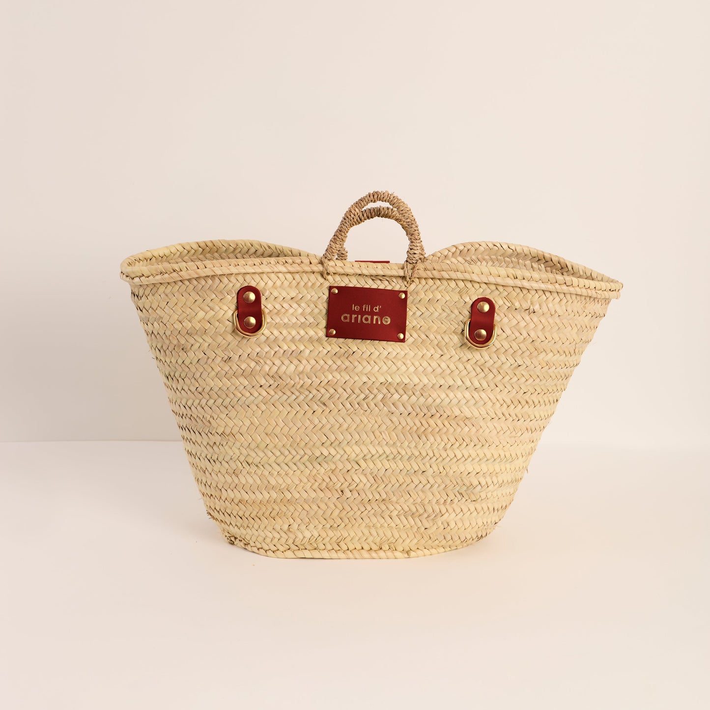 Basket The shopping - Size L - Bordeaux Handles