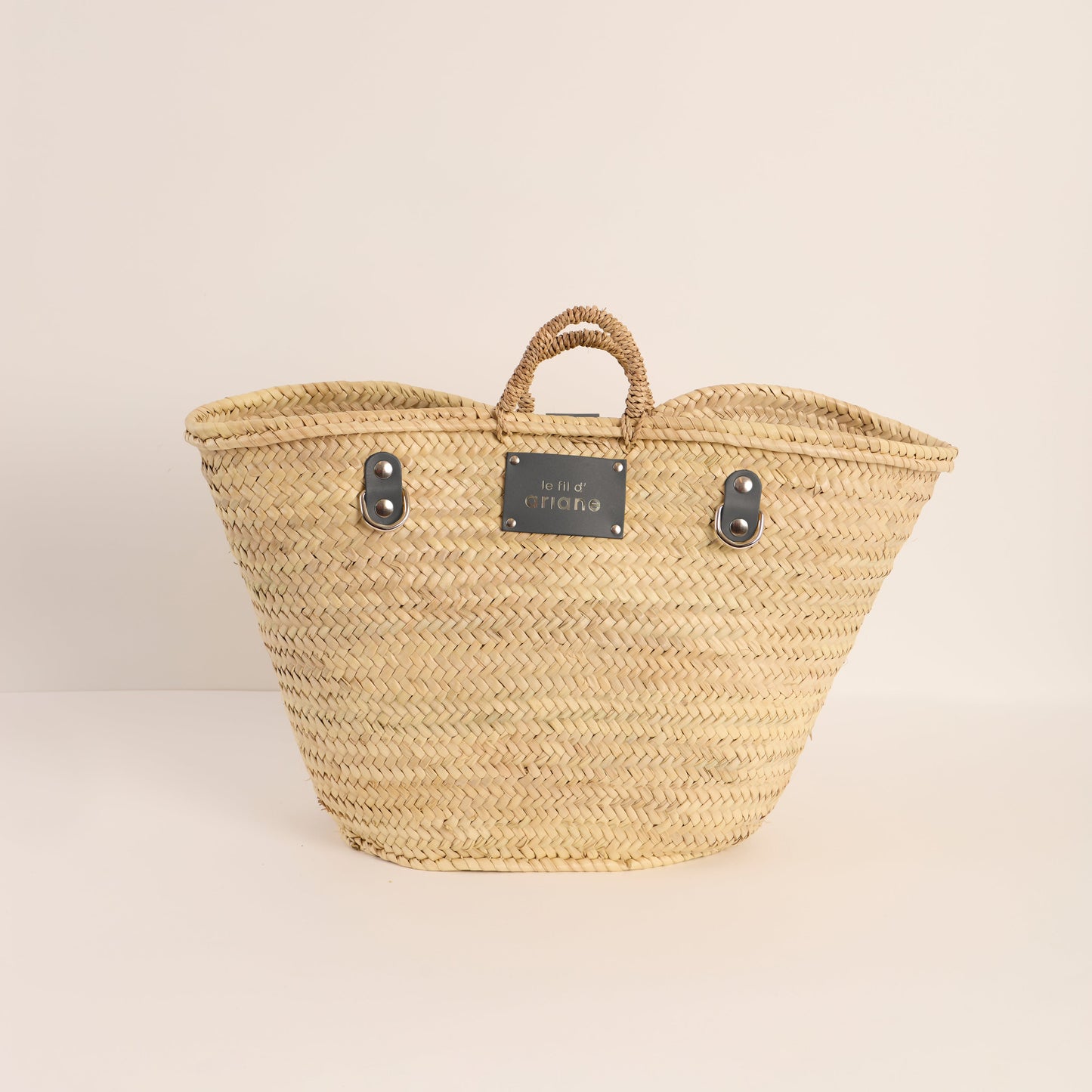 Panier Le shopping - Taille L - Anses larges Grises