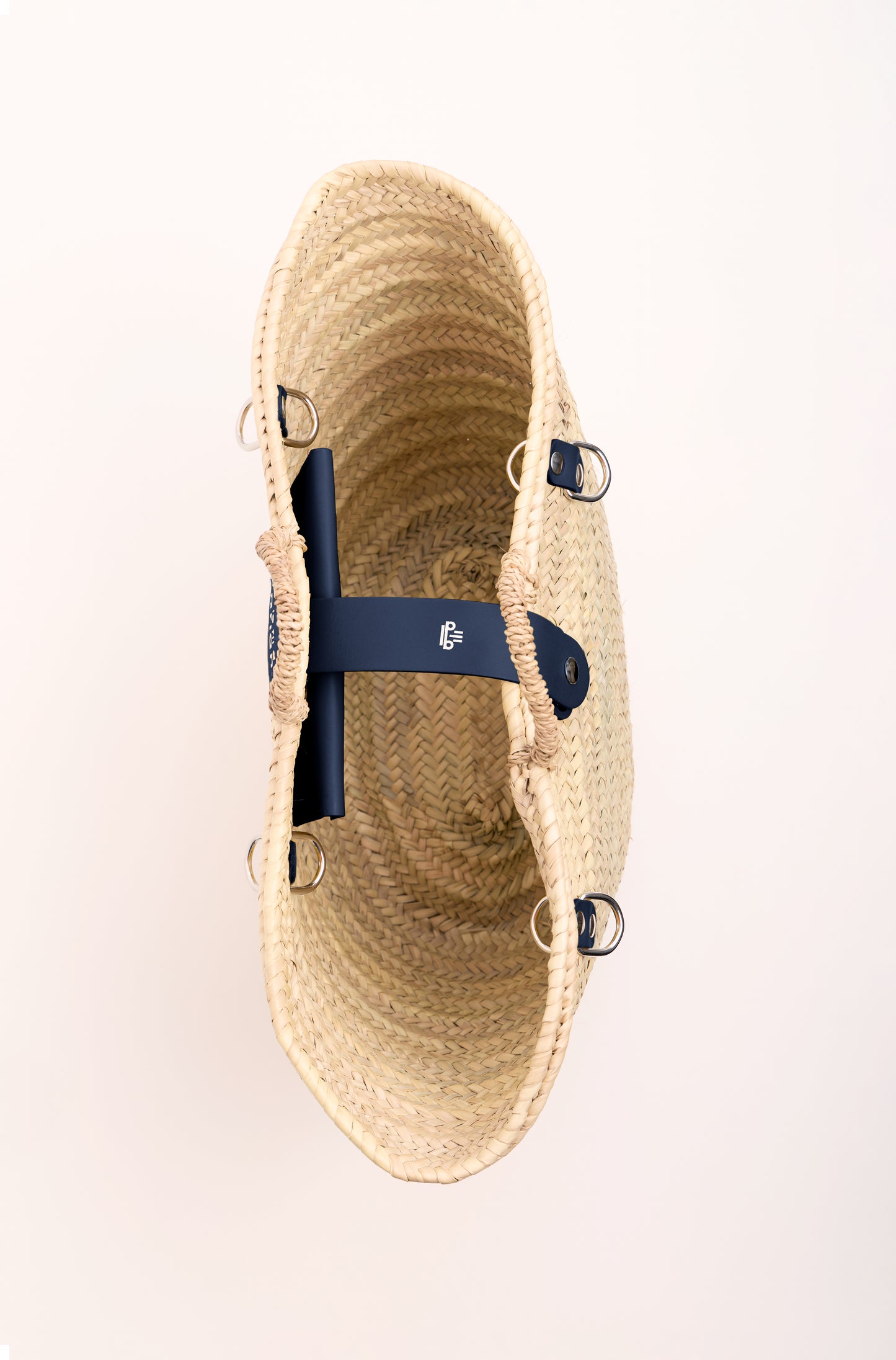 Panier Le shopping - Taille L - Anses larges bleu marine