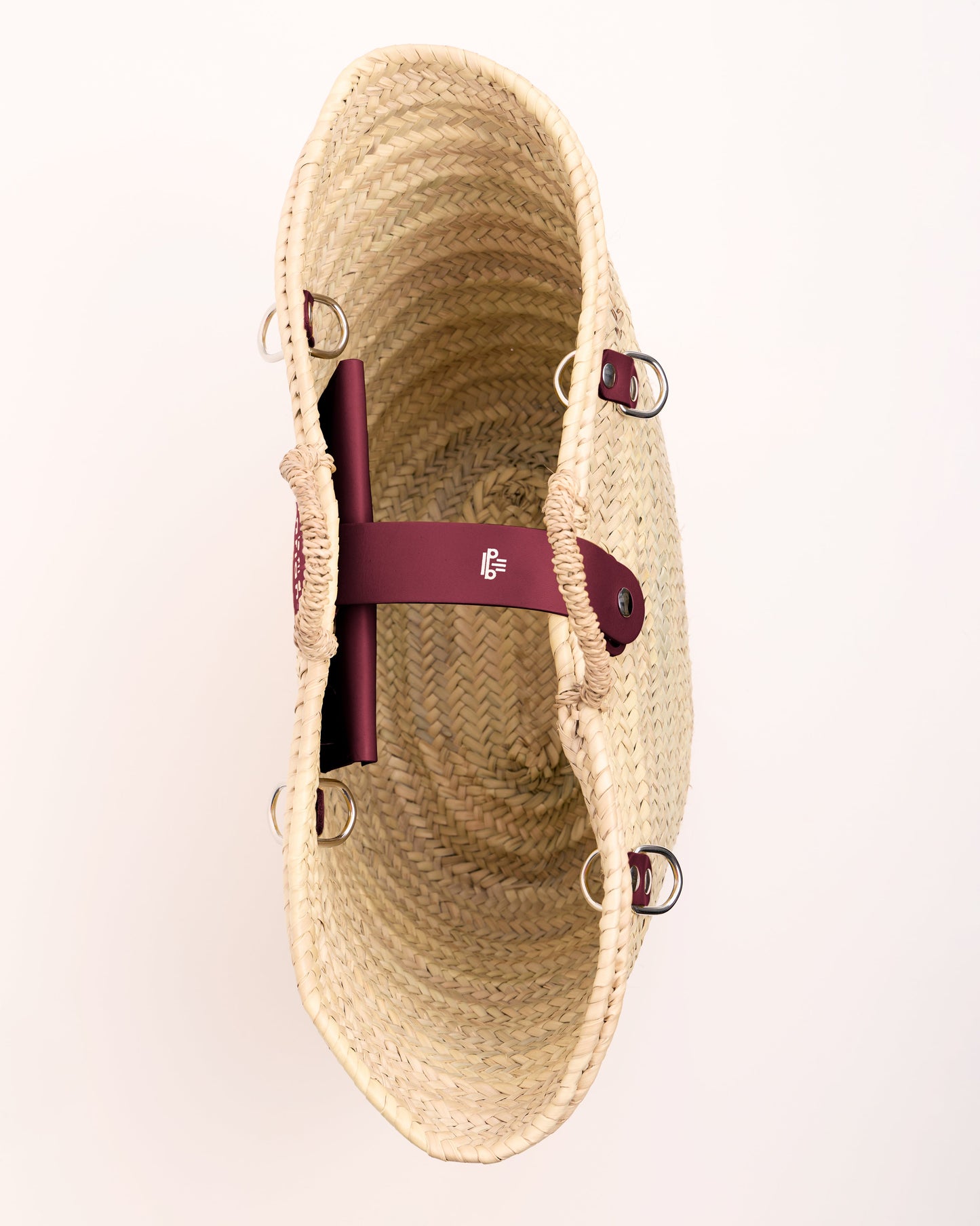 Panier Le shopping - Taille L - Anses larges Prune