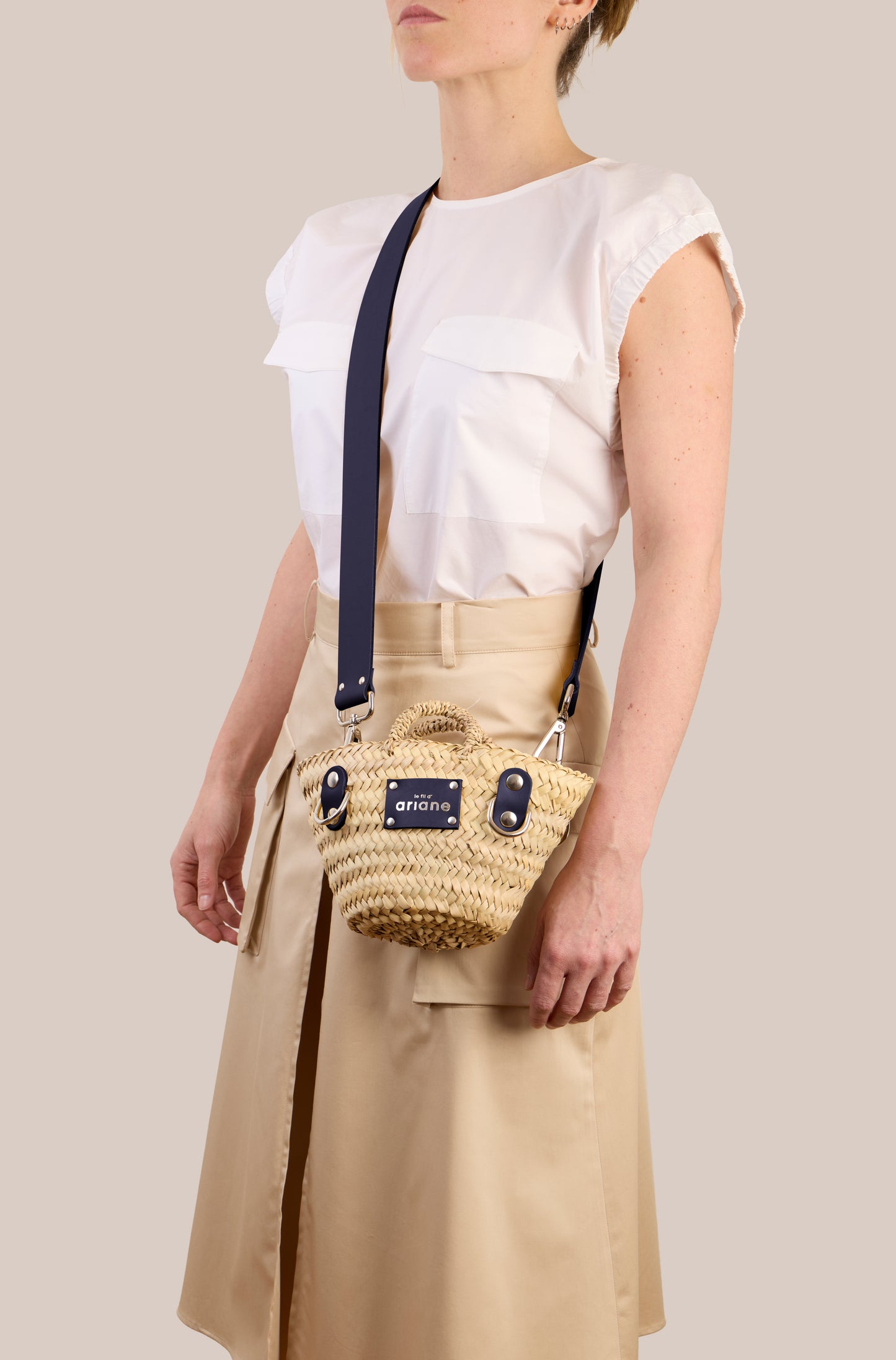 Panier Le riquiqui - Taille XXS - Anses larges bleu marine