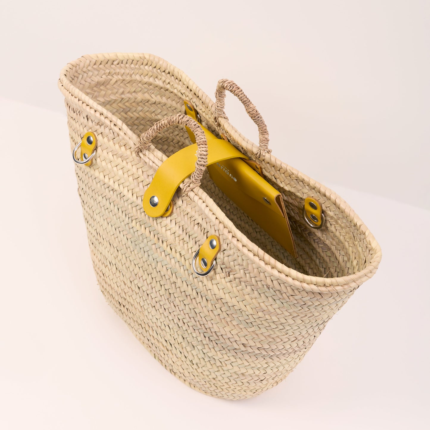 Shopping Basket - Size L - Large yellow handles