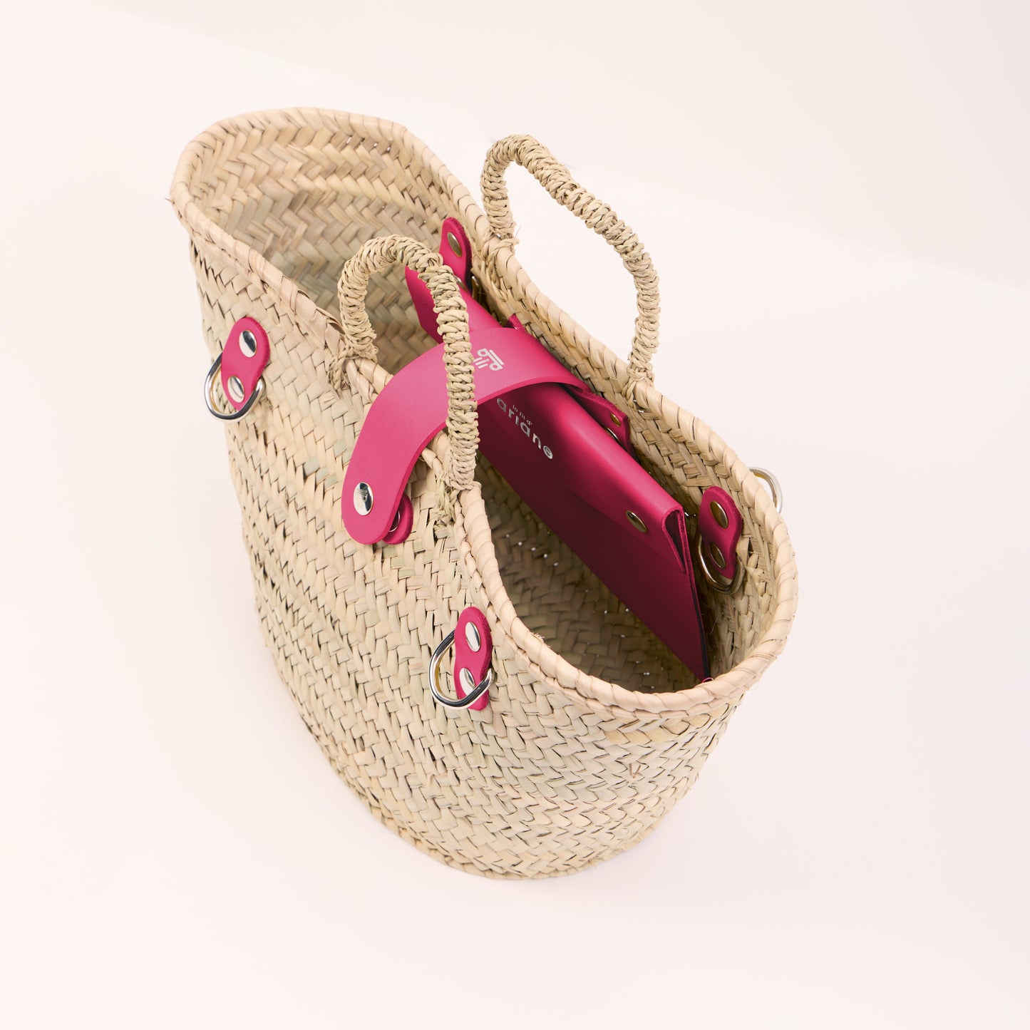 Cesta El día a día - Talla S - Asas anchas rosas