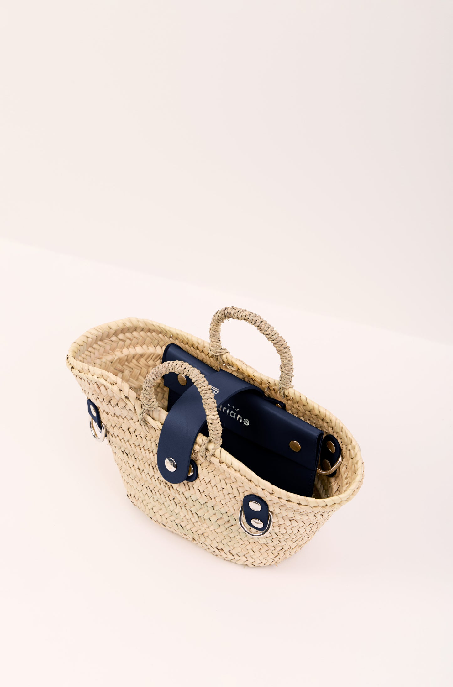 Panier Le mini - Taille XS - Anses larges bleu marine