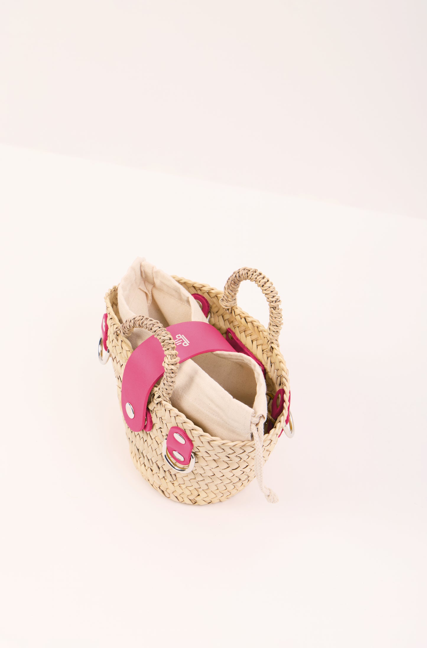 Cesta La pequeñita - Talla XXS - Asas anchas rosas