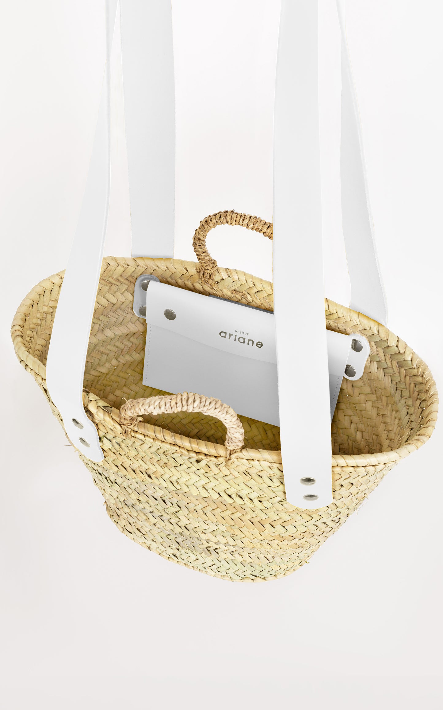 Cesta ESTOS - Talla S - Asas anchas blancas