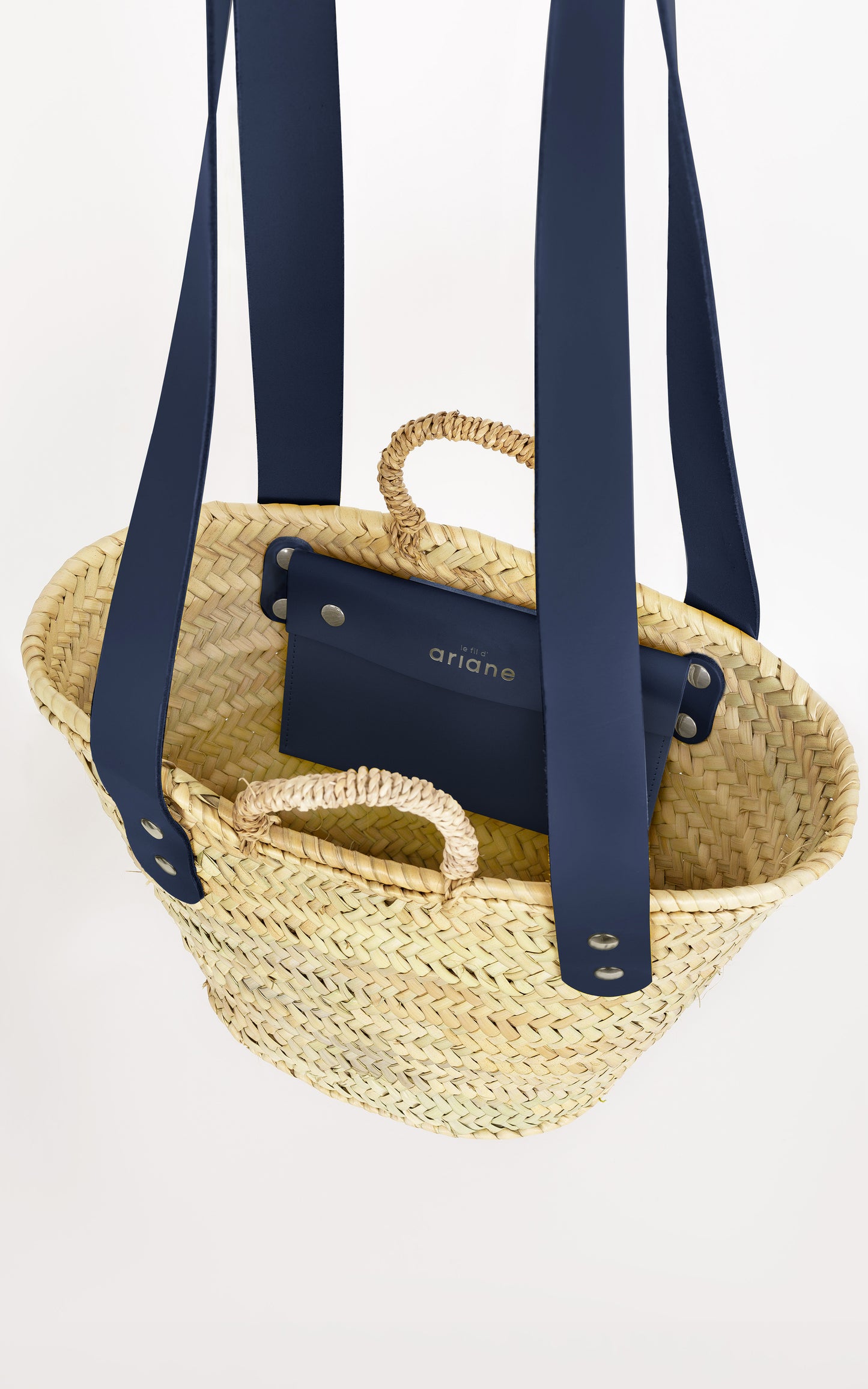 Cesta ESTAS - Talla S - Asas anchas azul denim