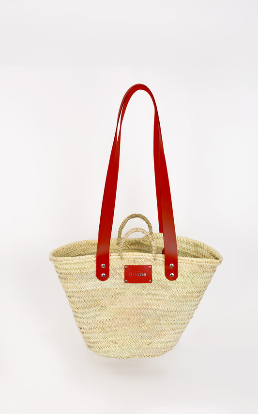 Panier THESEE - Taille L - Anses larges rouge été