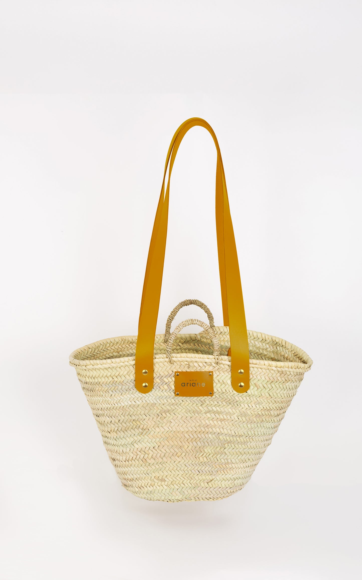 THESEE basket - Size L - Wide Saffron handles