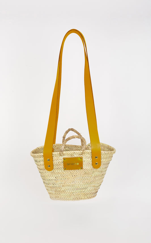Cesta ESTOS - Talla S - Asas anchas azafrán