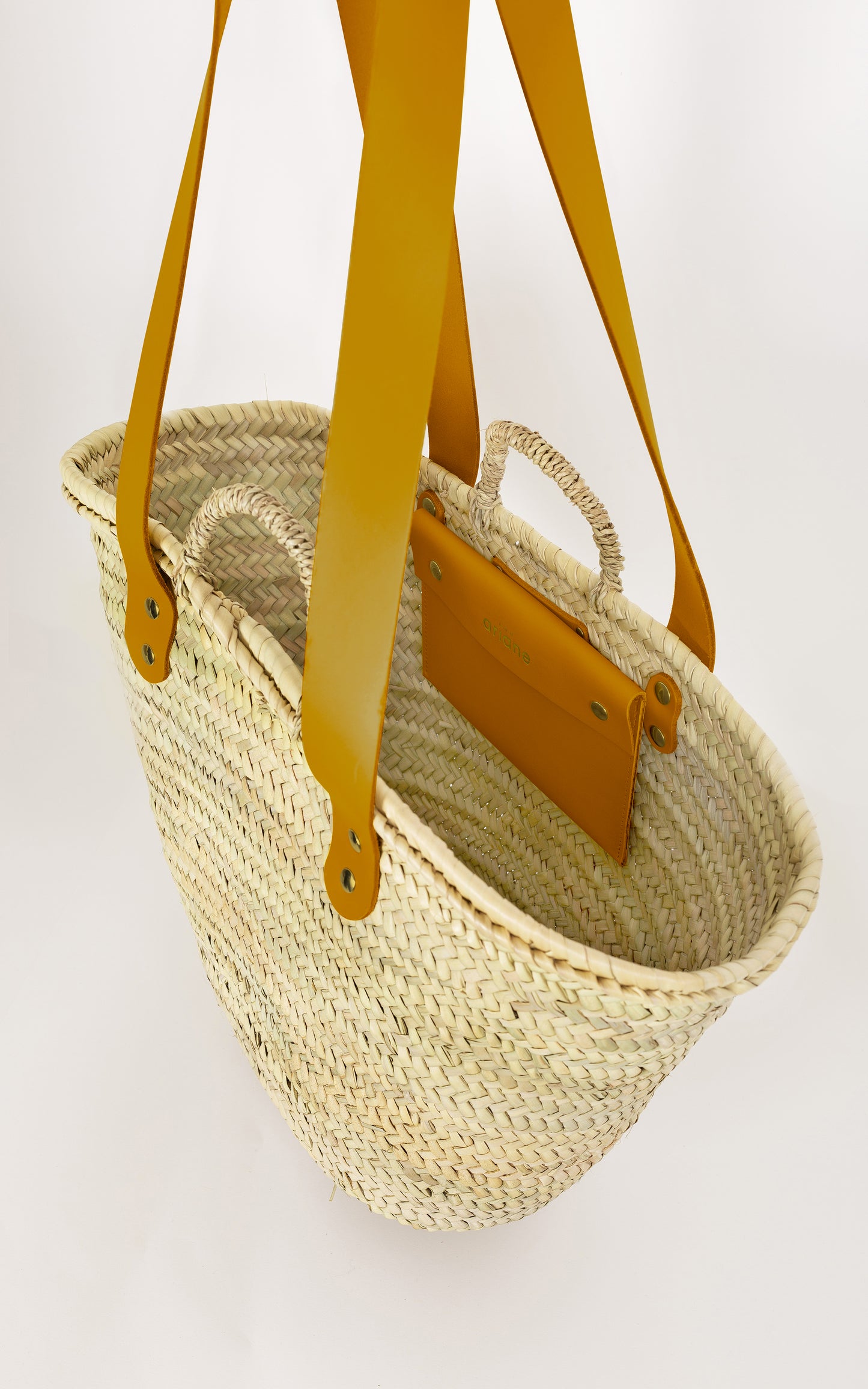 THESEE basket - Size L - Wide Saffron handles