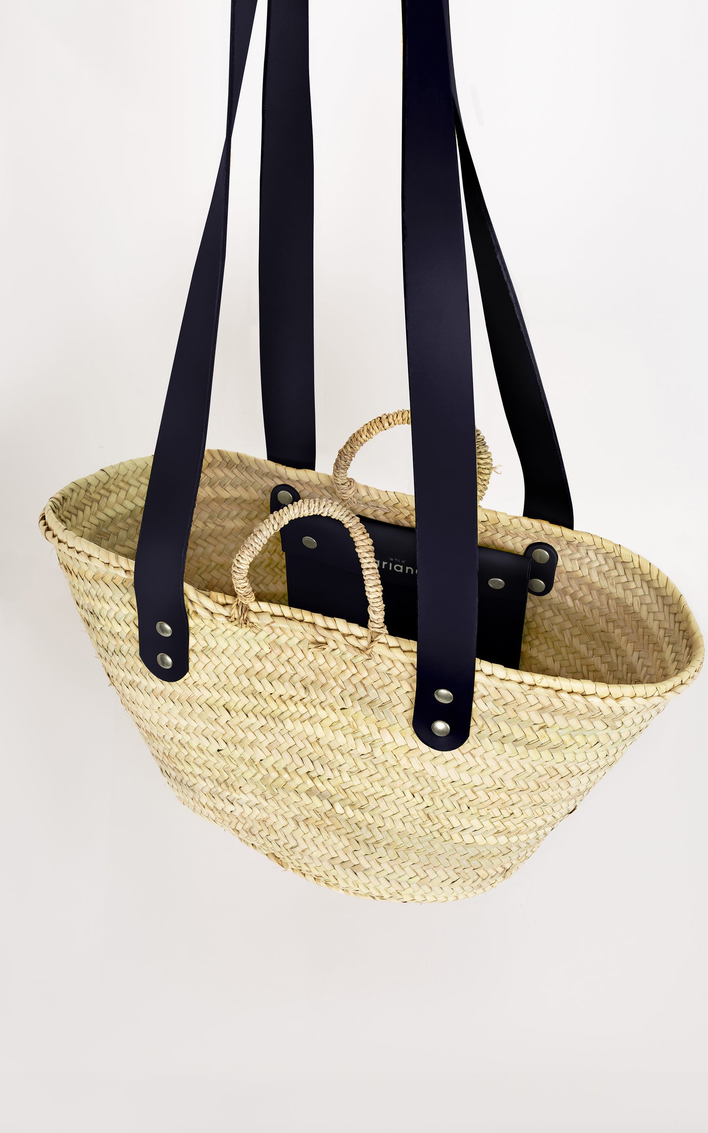 Panier THESEE - Taille M - Anses larges bleu marine