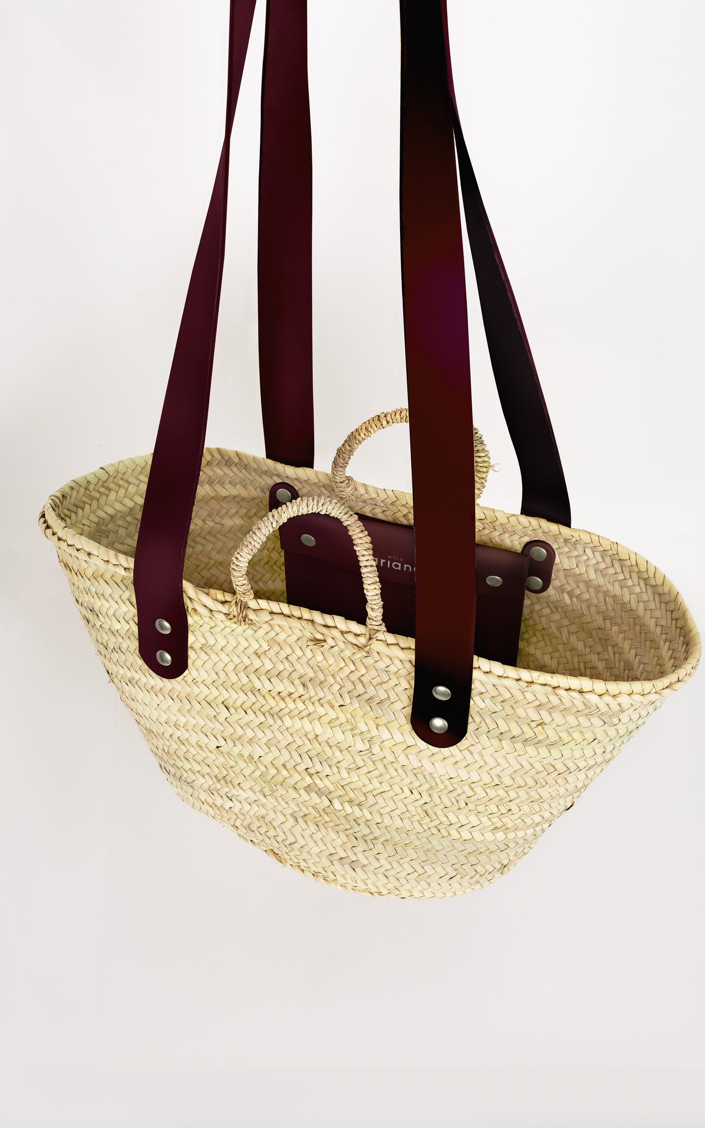 Panier THESEE - Taille M - Anses larges prune